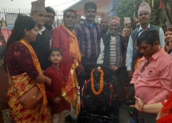 अर्घौ मौलाकालिका मन्दिरमा मूर्ति समर्पण