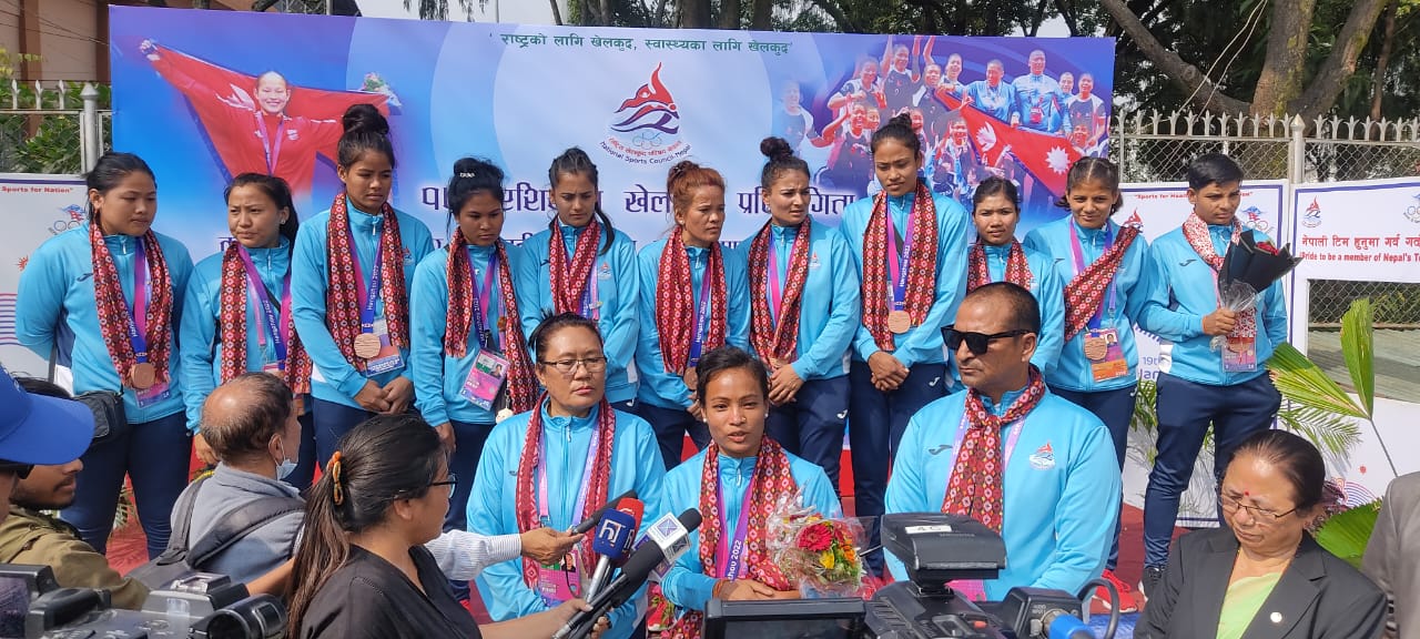 एसियाडमा सहभागि नेपाली टोली स्वदेश फिर्ता