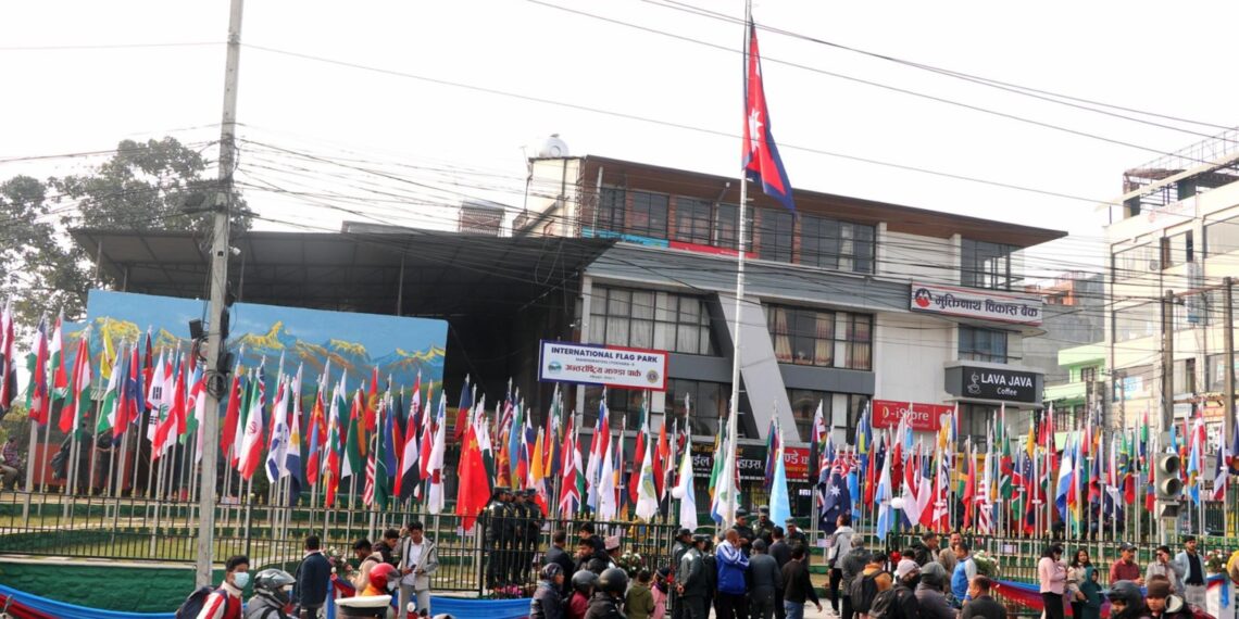 पोखरा महेन्द्रपुलमा १ सय ९७  झण्डा सहितको पार्क निर्माण, थपियो पर्यटकीय गन्तव्य