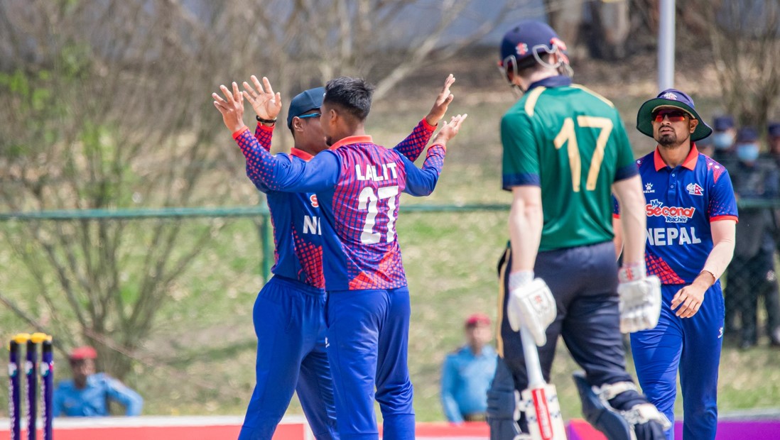 आयरल्याण्डले नेपाललाई दियो एक सय २२ रनको चुनौती